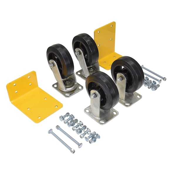 Vestil 6"X2" MOLD-ON-RUBBER CASTER KIT 2.4K, PK4 H-CK4-MR6-2 - main